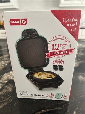 Deluxe Egg Bite Maker in Teal - Compact Breakfast Cooker